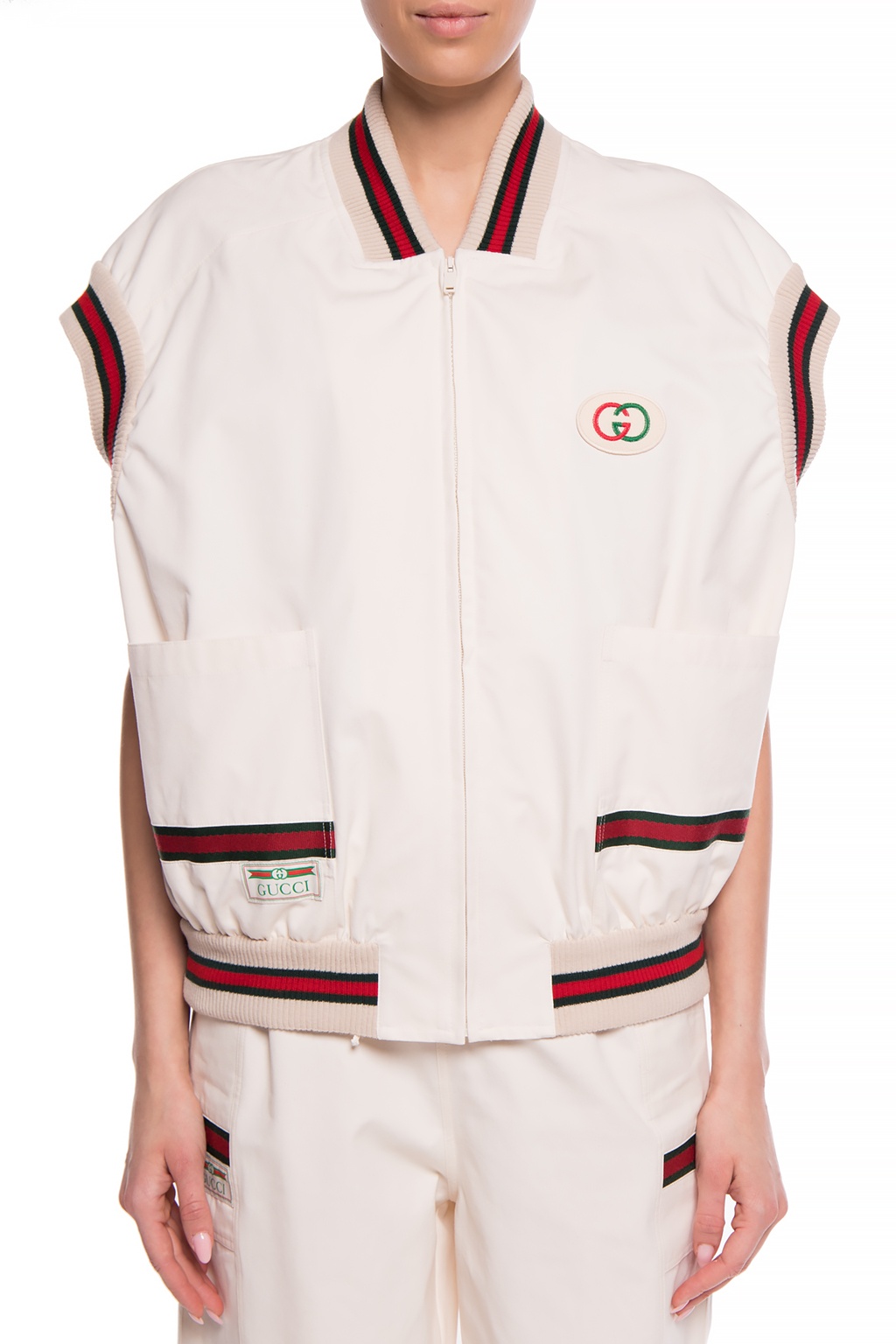 Gucci quiltad jacka | Vest with logo Gucci